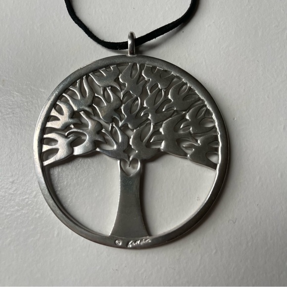 Arbor Vitae Ornament, Tree of Life, Lovell designs, Polished Pewter Ornament - Picture 4 of 6